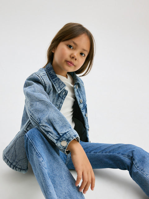 Reserved Girl's Blue Quilted Denim Jacket | Reserved In Lebanon