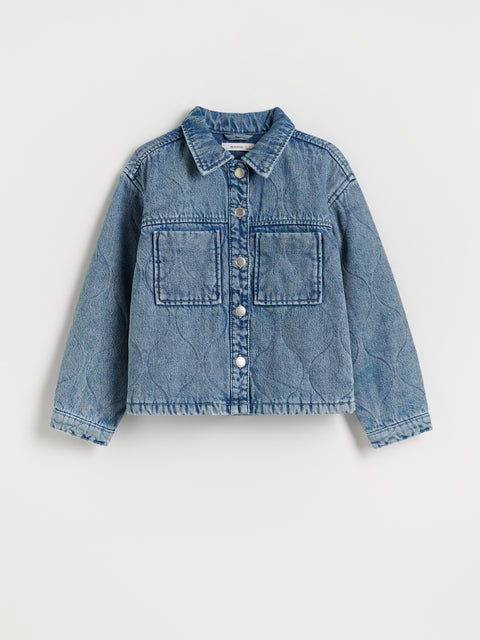 Reserved Girl's Blue Quilted Denim Jacket | Reserved In Lebanon