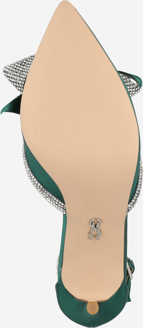 Steve Madden Women's Dark Green Satin Lumie re Heels |Steve Madden In Lebanon