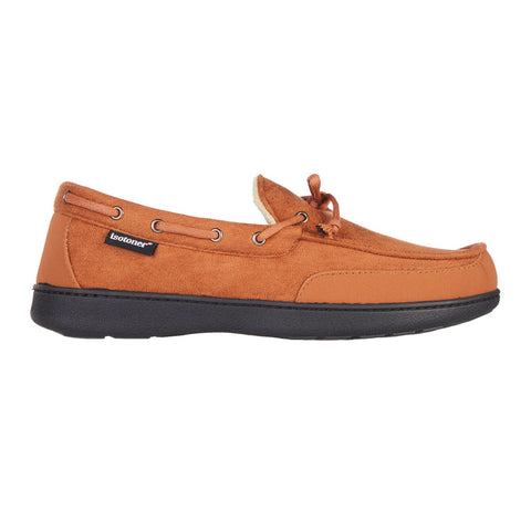 Isotoner Men's Cognac Water Repellent Carter Moccasin Slipper | Isotoner In Lebanon