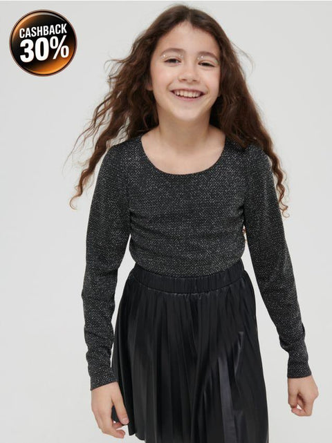 Sinsay Women's Black Long Sleeve Blouse With Glitter | Sinsay In Lebanon