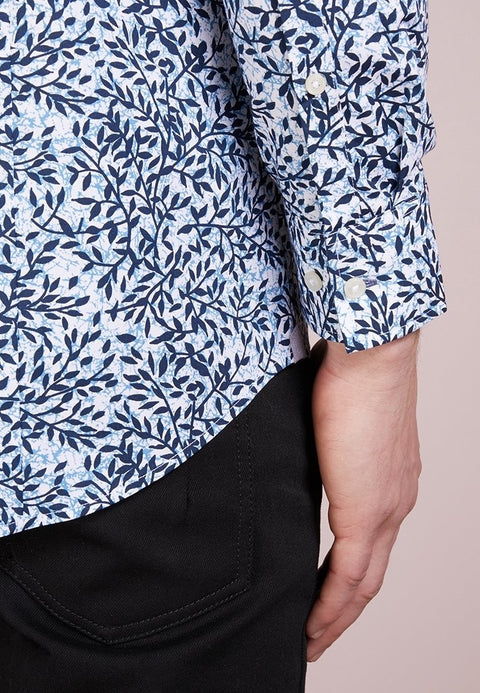 Michael Kors Men's Blue & Navy Slim Fit Button Down Shirt | Michael Kors In Lebanon