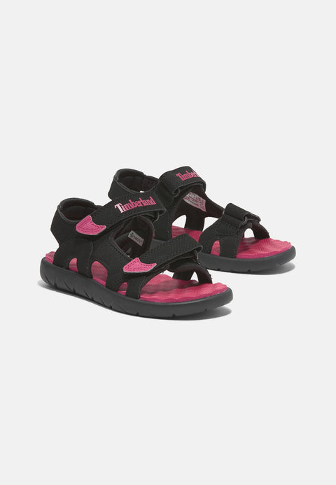 Timberland Baby Girl's Black & Pink Perkins Row Double Strap Walking Sandals  | Timberland In Lebanon