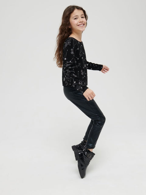 Sinsay Girl's Black Shimmery Pant |Sinsay In Lebanon