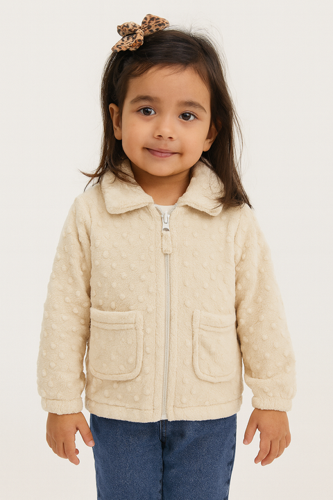 POMPdeLUX Girl's Beige Jacket | POMPdeLUX in Lebanon