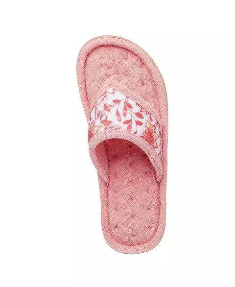 Isotoner Signature Women's Pink Georgie Floral Print Thong Slipper | Isotoner Signature In Lebanon