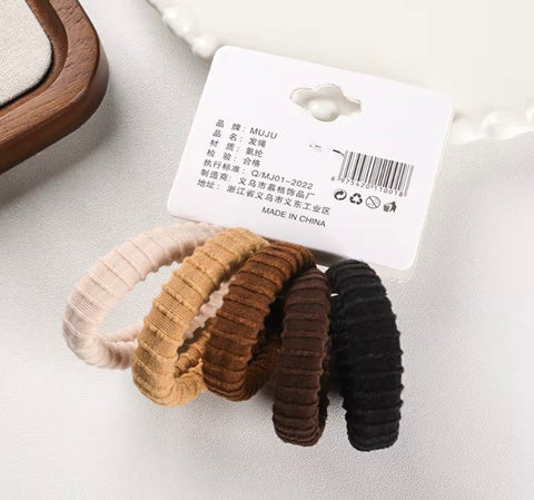 Muju Set of basic high stretch hair ties for girls|Muju In Lebanon