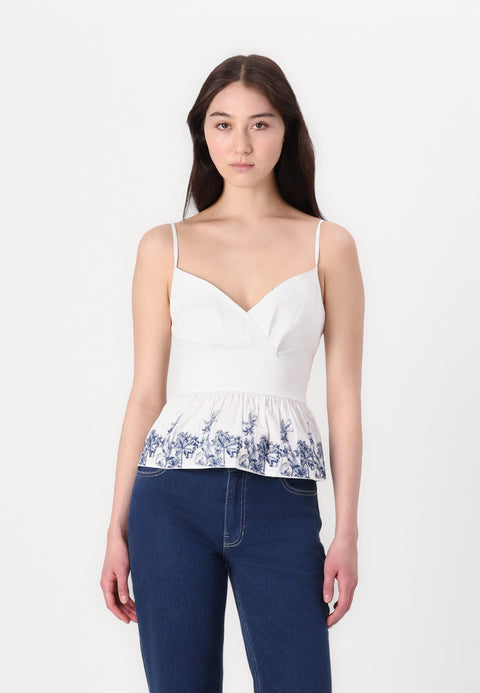 Guess Women's Pure White Sleeveless Blouse | Guess In Lebanon