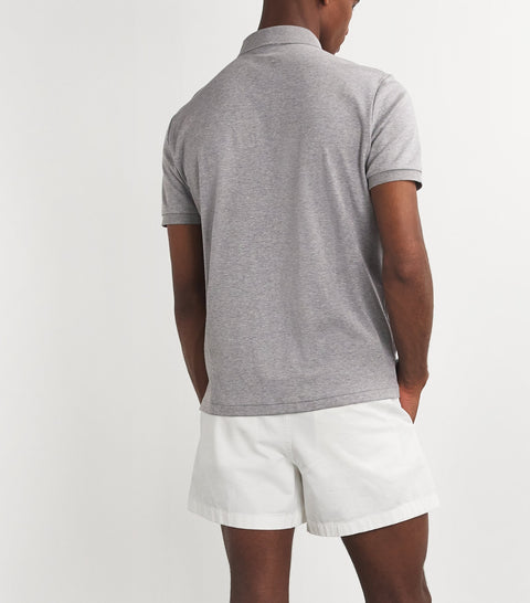 Polo Ralph Lauren Men's Gray Steel Heather Covered-Placket Polo T-Shirt | Polo Ralph Lauren In Lebanon