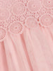Sinsay Girl's Pink Dress With Openwork Lace And Tulle | Sinsay In Lebanon