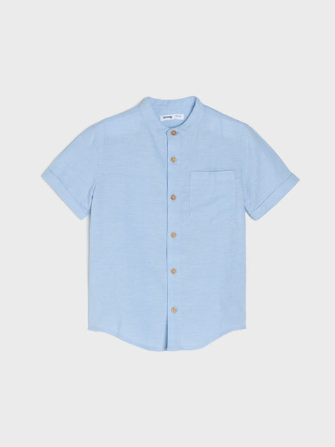 Sinsay Boy's Light Blue Linen-Blend Shirt | Sinsay In Lebanon