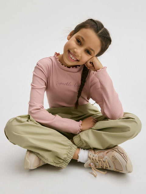 Reserved Baby Girl's Dusty Rose Ribbed Turtle Neck Bodysuit | Reserved In Lebanon