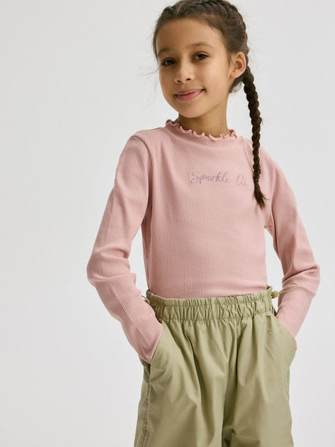 Reserved Baby Girl's Dusty Rose Ribbed Turtle Neck Bodysuit | Reserved In Lebanon