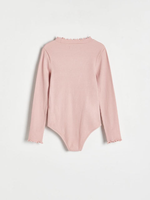 Reserved Baby Girl's Dusty Rose Ribbed Turtle Neck Bodysuit | Reserved In Lebanon