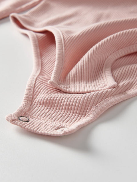 Reserved Baby Girl's Dusty Rose Ribbed Turtle Neck Bodysuit | Reserved In Lebanon