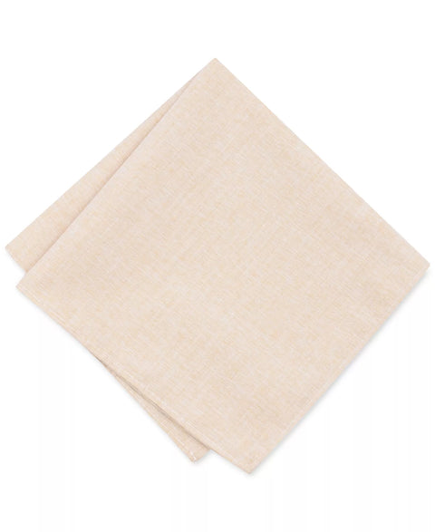 Two beige folded towels on a white background