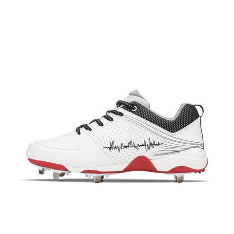 Ringor Boy's White/Black Flite Spikes Baseball Sneakers | Ringor in Lebanon