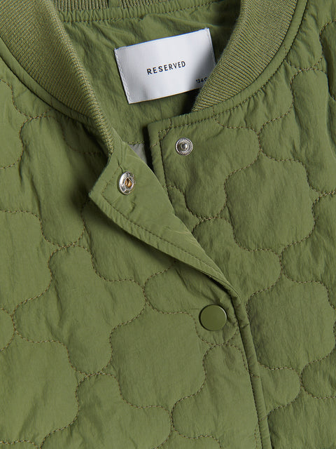 Reserved Girl's Olive Green Jacket With Decorative Quilting | Reserved In Lebanon