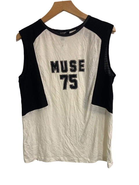 Mango Women's Black & White Muse 75 Printed Blouse |Mango In Lebanon