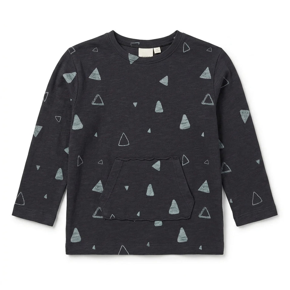 Zara Baby Boy's Dark Grey Triangle Pattern Blouse | Zara In Lebanon