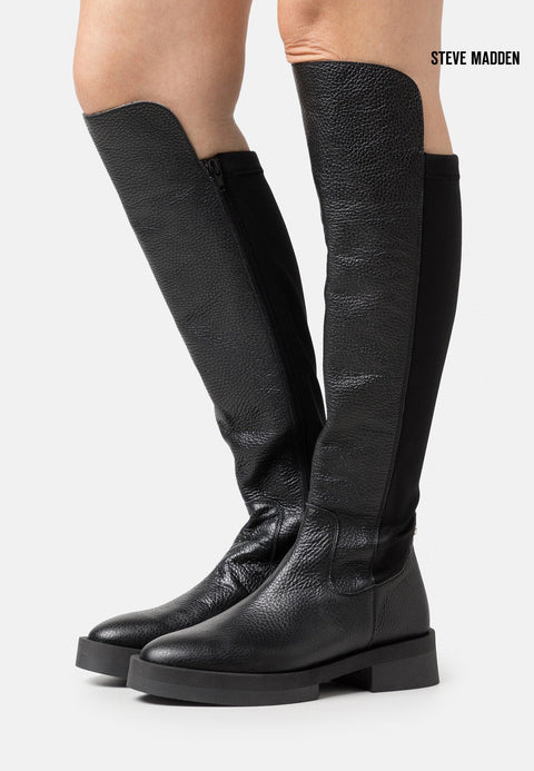 Steve Madden Women's Black Maxtom Leather Boots |Steve Madden in Lebanon