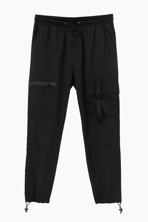 Forever 21 Men's Black Elastic Waistband Cargo Pant | Forever 21 In Lebanon