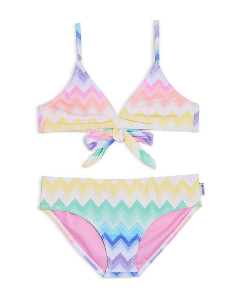 Limeapple Girl's Multicolor Geometric Two Piece Swimsuit | Limeapple In Lebanon