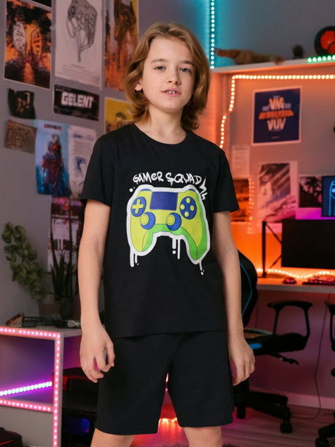 Sinsay Boy's Black With a Gaming Print Two-piece Pajamas  | Sinsay in Lebanon