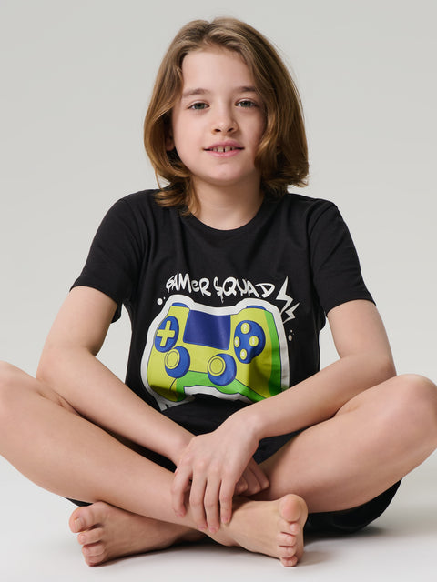 Sinsay Boy's Black With a Gaming Print Two-piece Pajamas  | Sinsay in Lebanon