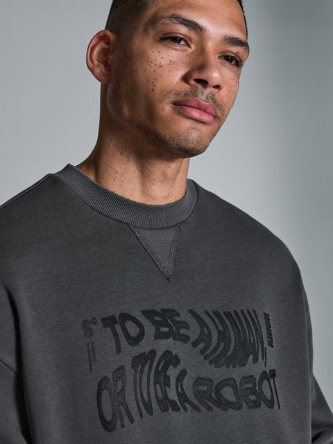 Sinsay Men's Dark grey  With Print Sweatshirt  | Sinsay in Lebanon