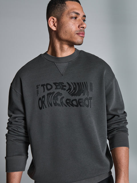 Sinsay Men's Dark grey  With Print Sweatshirt  | Sinsay in Lebanon