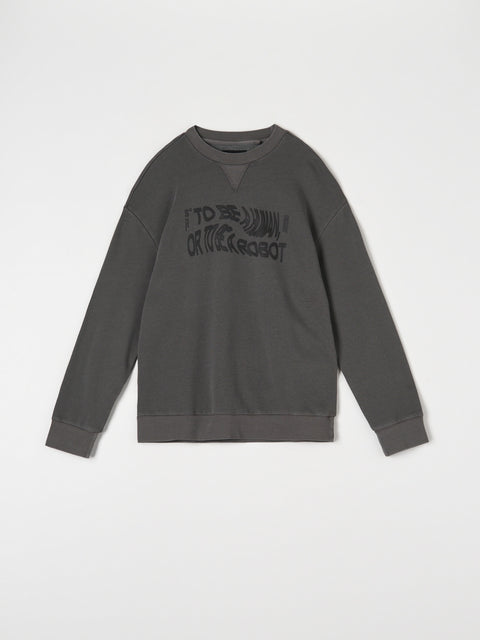 Sinsay Men's Dark grey  With Print Sweatshirt  | Sinsay in Lebanon