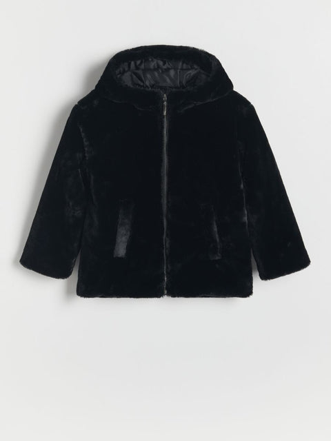 Reserved Girl's Black Fur Jacket | Reserved In Lebanon