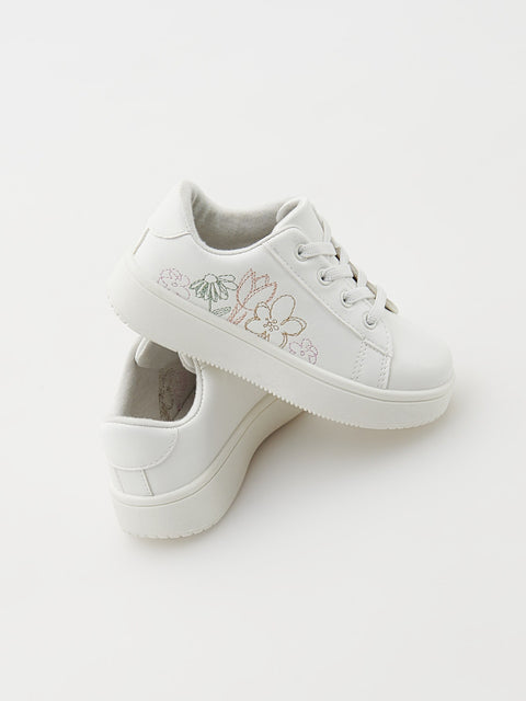 Sinsay Baby Girl's White Embroidered Sneaker | Sinsay In Lebanon