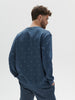 Sinsay Men's Dark Blue Decorative Pattern Sweatshirt  | Sinsay In Lebanon
