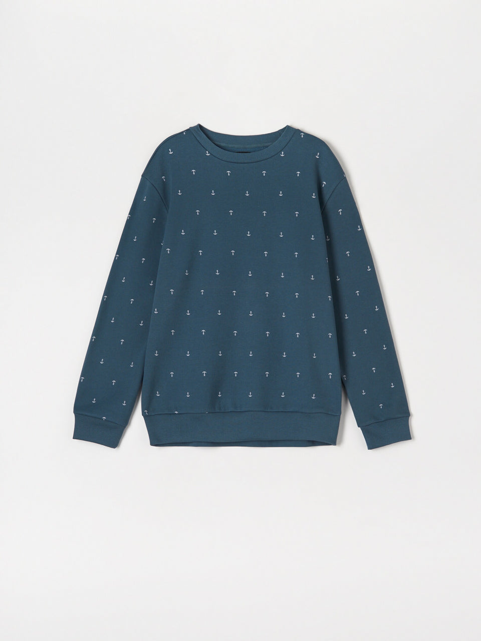 Sinsay Men's Dark Blue Decorative Pattern Sweatshirt| Sinsay In Lebanon
