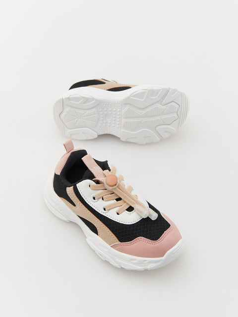 Multicolor sneaker on a light gray background