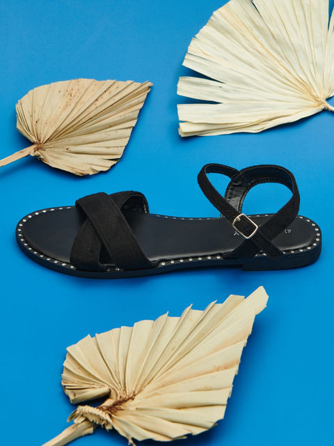 Sinsay Women's Black Adjustable Strap Sandals | Sinsay In Lebanon