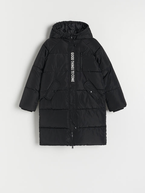 Reserved Girl's Black Quilted Coat With Insulation | Reserved In Lebanon