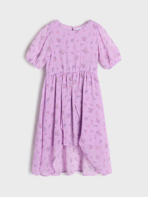Sinsay Baby Girl's Purple Floral Pattern Dress | Sinsay In Lebanon