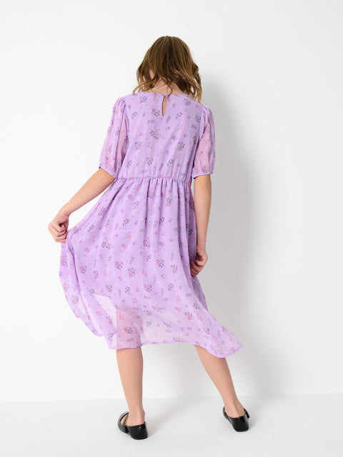 Sinsay Baby Girl's Purple Floral Pattern Dress | Sinsay In Lebanon