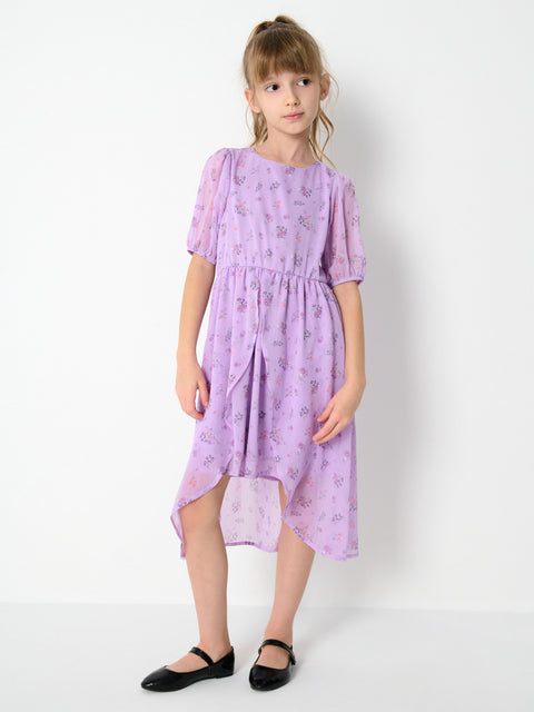 Sinsay Baby Girl's Purple Floral Pattern Dress | Sinsay In Lebanon