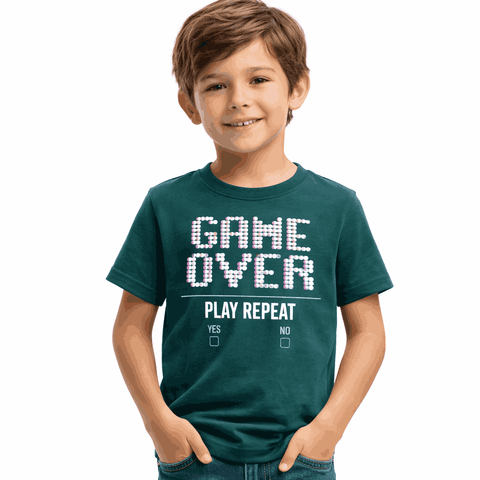 Sinsay Boy's Dark Green Crew Neck Short Sleeves Graphic Print T-Shirt  | Sinsay in Lebanon