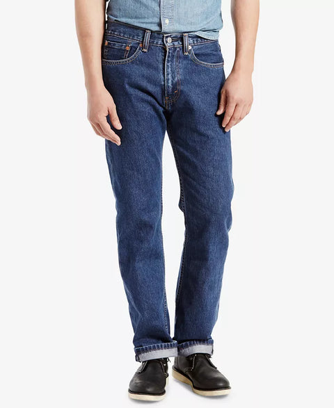 Levi's Men's Dark Blue 505™ Regular Fit Non-Stretch Jeans |Levi's In Lebanon