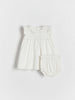 Reserved Baby Girls’ White Eyelet Ruffle Dress and Bloomer Set | Reserved in Lebanon