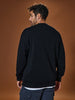 Sinsay Men's Black Rib Knit Pullover Sweatshirt | Sinsay In Lebanon
