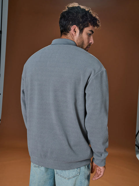 Sinsay Men's Grey Polo Neck Blouse | Sinsay In Lebanon