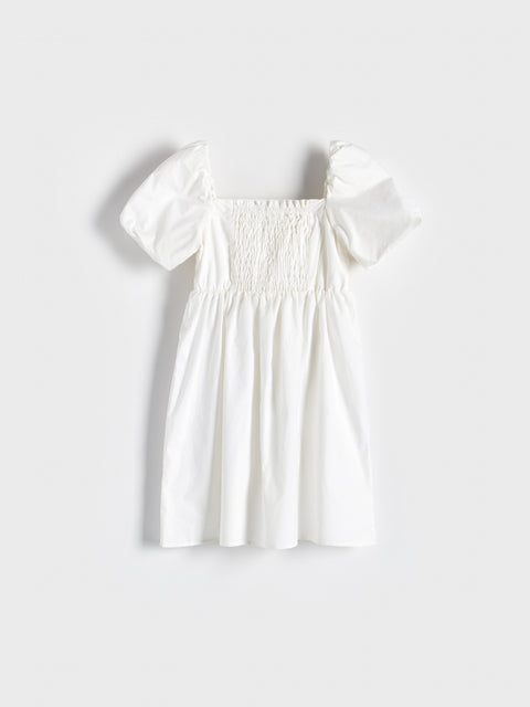 Reserved Girl's White Dress With Puff Sleeves | Reserved In Lebanon