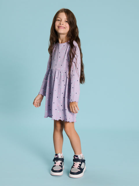 Sinsay Baby Girl's Lavender Dress With Heart Print | Sinsay In Lebanon