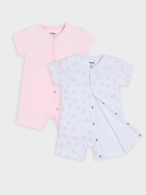 Sinsay Baby Girl's White/Pink Rompers 2-Pack | Sinsay In Lebanon
